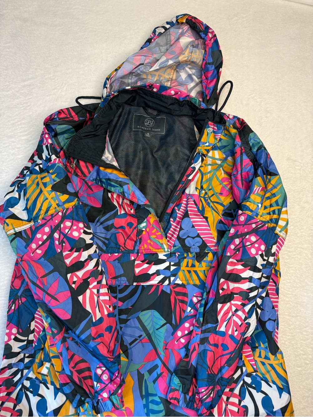 Lauren James Bright Hooded Rain Jacket